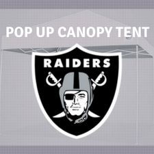 raiders pop up canopy tailgate tent