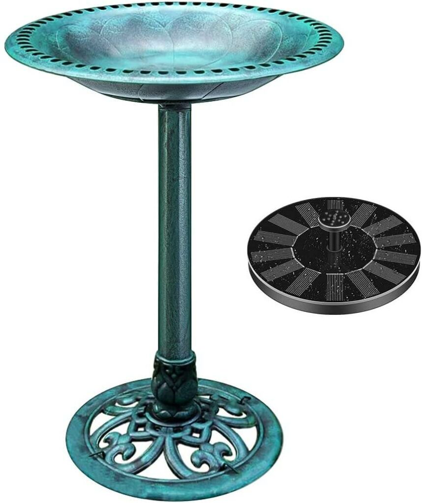 birdbath with solar fountain available for sale. click the image to buy now or learn more about this product.