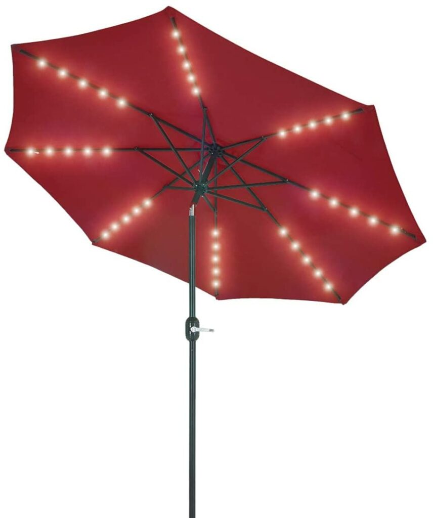 patio umbrella with lights available for sale. click or tap image to buy now.