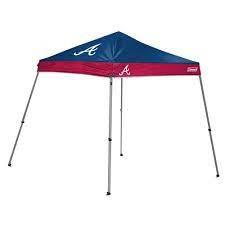 Atlanta Braves Canopy Tent with blue and red colors and logo.