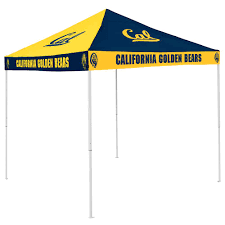 cal golden bears canopy tent pin wheel style with yellow and navy blue colors.