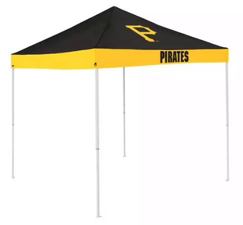Pittsburgh Pirates Canopy Tent in black and gold trim with logo.