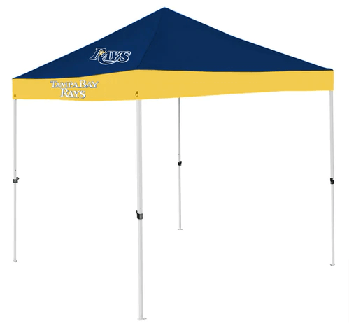 Tampa Bay Rays Canopy Tent in blue and yellow colors with logo.